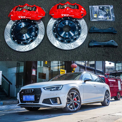 주문 앞 아우디 A4 B9 18 인치 6 피스톤 칼리퍼 브레이크 키트 355 * 32 mm 로터 온라인 제조