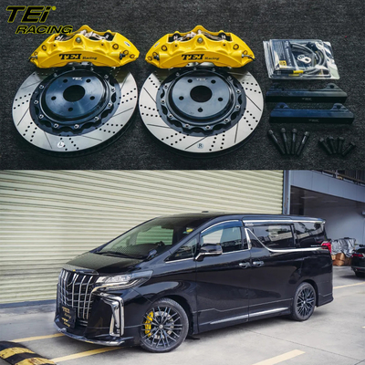 주문 앞 큰 브레이크 키트 6 피스톤 칼리퍼 355x32mm 로터 BBK 자동 브레이크 시스템 토요타 알파드 19 인치 자동차 반지 온라인 제조
