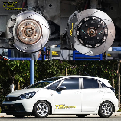 주문 전면 빅 브레이크 키트 4 피스톤 칼리퍼 286x24mm 로터 BBK 자동 브레이크 시스템 HONDA 라이프 15 인치 자동차 반지 온라인 제조
