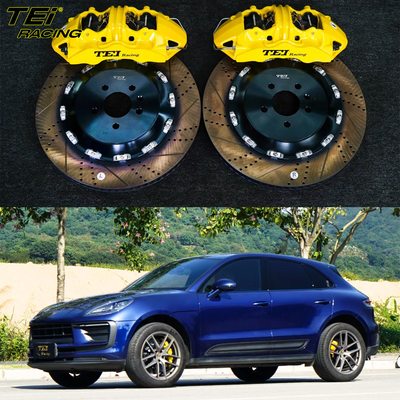 주문 앞 큰 브레이크 키트 6 피스톤 칼리퍼 405x34mm 로터 BBK 자동 브레이크 시스템 포르쉐 마칸 20 인치 자동차 반지 온라인 제조