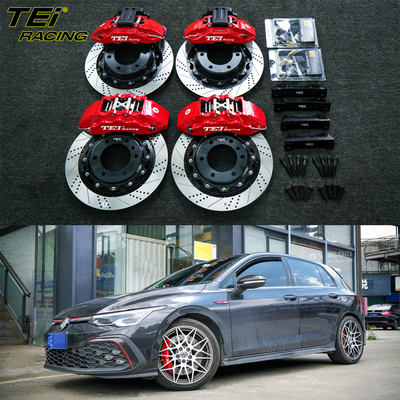주문 전면 6조각 및 후면 4조각 칩 BBK 자동 브레이크 시스템 VW 골프 8GTI 18인치 반지 온라인 제조