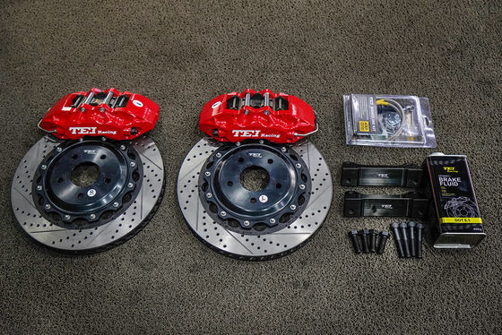 주문 인피니티 Q70L 6 피스톤 칼리퍼와 355 * 32mm 로터 18 인치 바퀴 브레이크 키트 온라인 제조