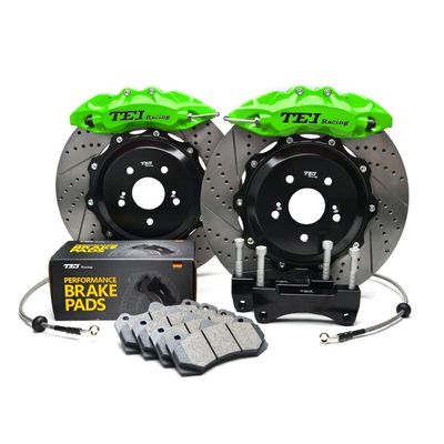 주문 디스크 378x32mm 브레이크 키트 6 피스톤 칼리퍼와 4 조각 로터 빅 브레이크 키트 Acura CL 1997-1999 온라인 제조