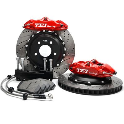 주문 디스크 330x28mm 브레이크 키트 4 피스톤 칼리퍼와 2 조각 로터 큰 브레이크 키트 온라인 제조
