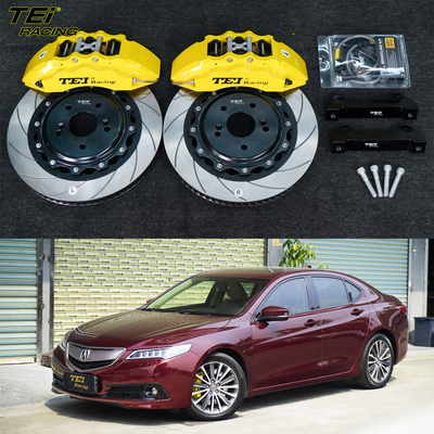 앞 큰 브레이크 키트 6 피스톤 칼리퍼 355x32mm 로터 BBK 자동 브레이크 시스템 Acura TLX 18 인치 자동차 반지