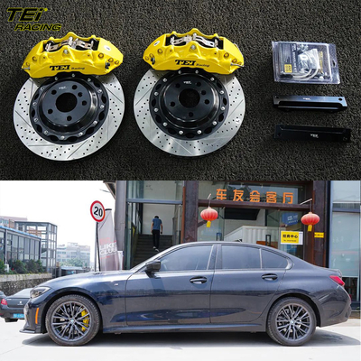 앞 큰 브레이크 키트 6 피스톤 칼리퍼 355x32mm 로터 BBK 자동 브레이크 시스템 BMW 325Li 18 인치 자동차 반지